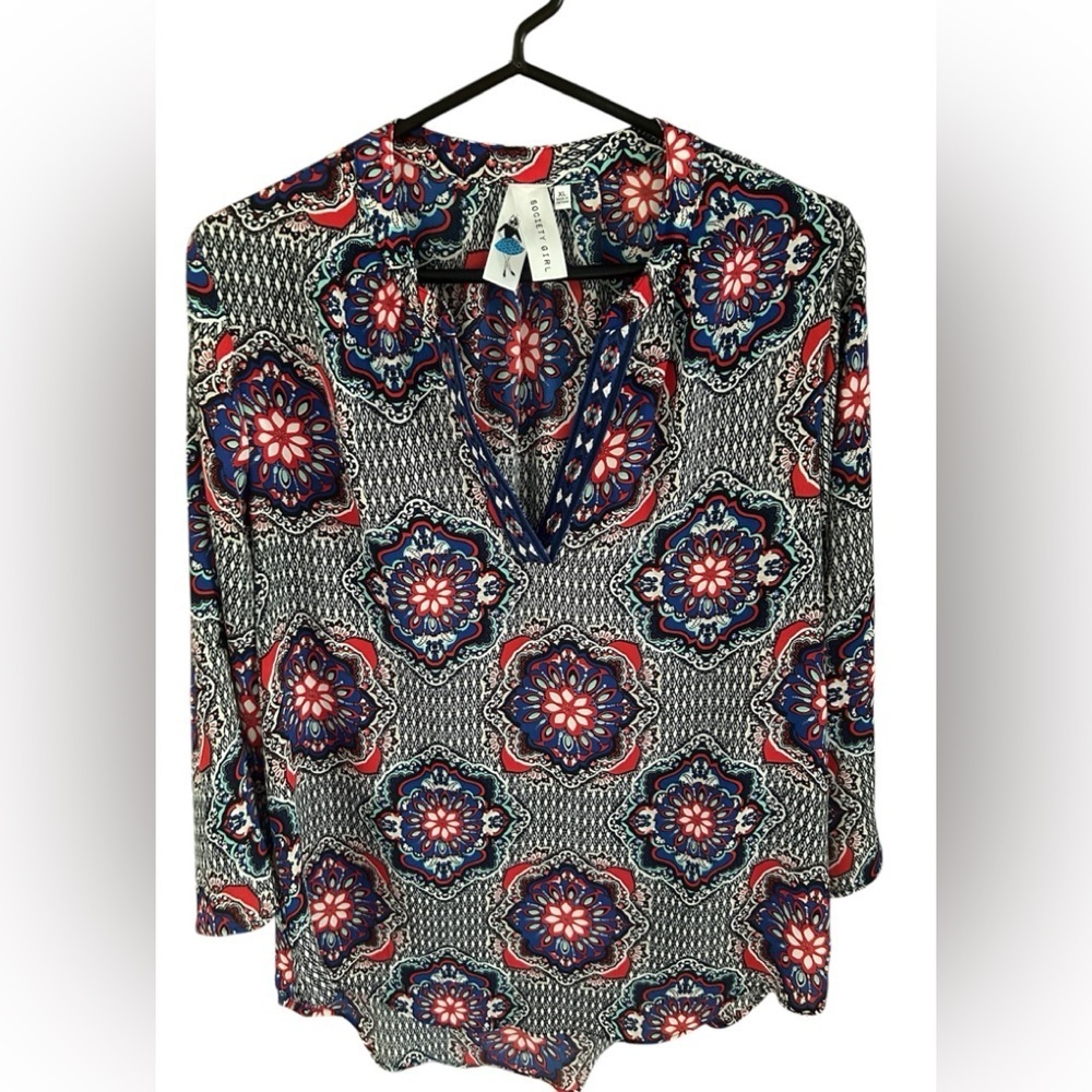 Society Girl Boutique Tunic Blouse XL